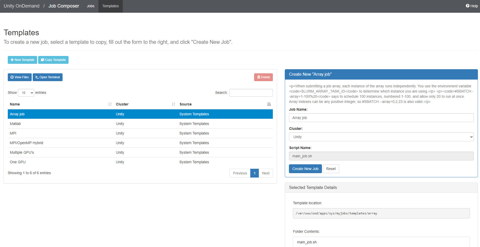 OnDemand Job Templates