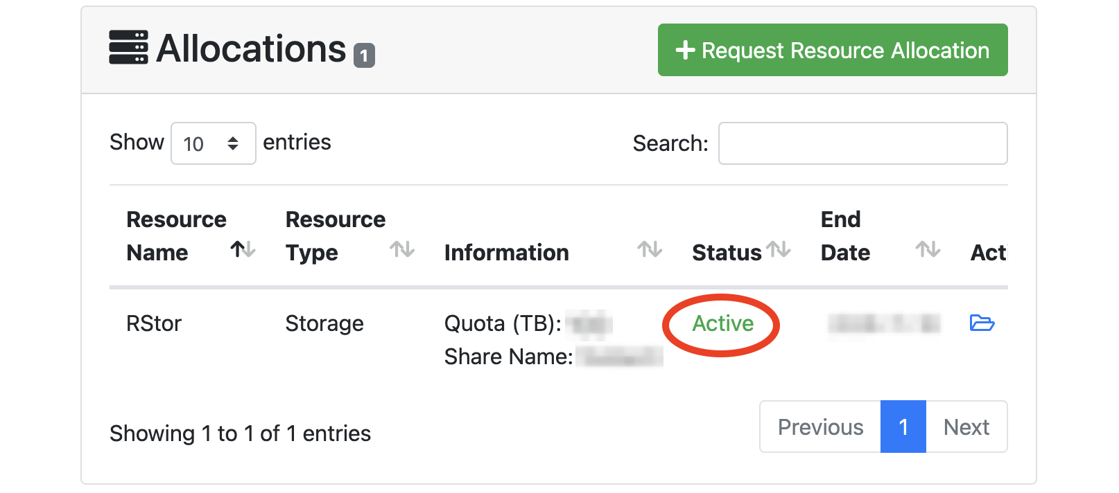 allocation portal allocation active