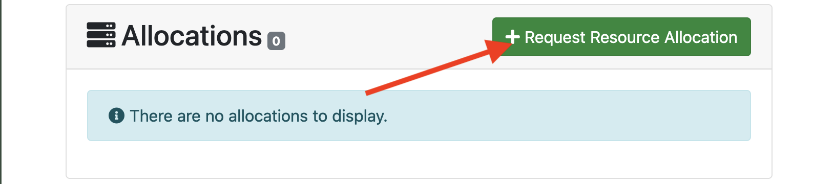 allocation portal allocation request button